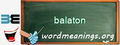 WordMeaning blackboard for balaton